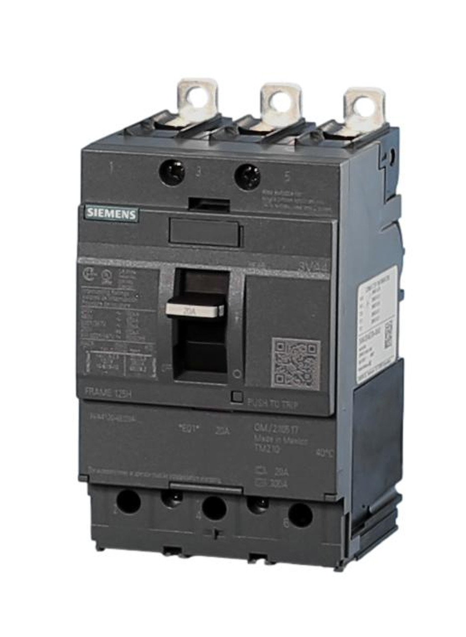 3VA4120-6ED34-0AA0 Siemens 3VA4 Circuit Breaker 3 Pole 20A