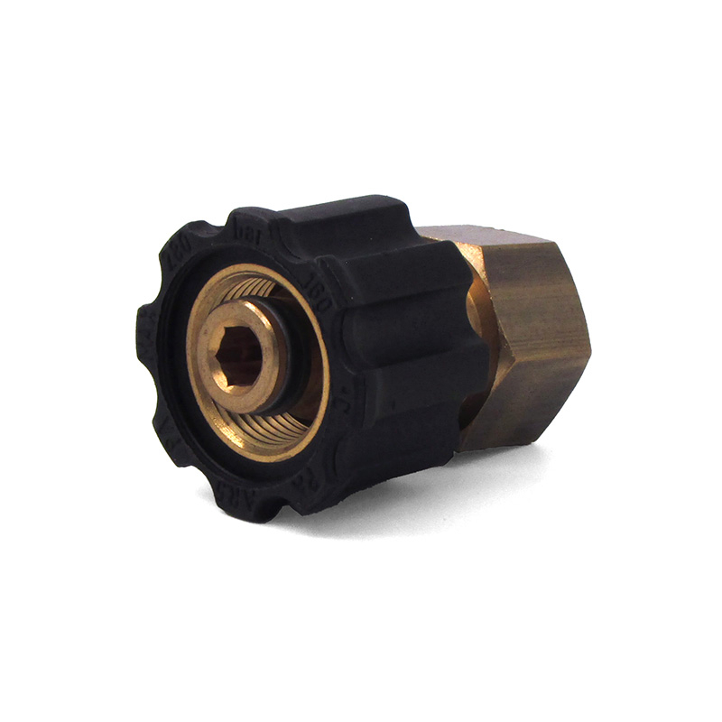 Twist Seal Socket, 1/2″ FPT x M22 F, 4000 PSI Brass