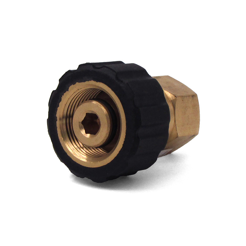 Twist Seal Socket, 1/4″ FPT x M22 F, 3600 PSI Brass