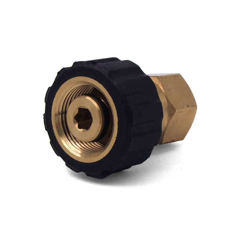 Twist Seal Socket, 3/8″ FPT x M22 F, 3600 PSI Brass