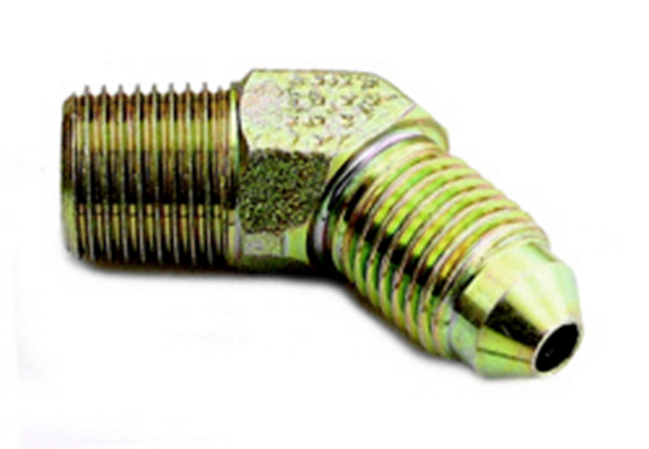 45 Male Elbow #3 to 1/8 NPT Steel Fitting A1PST82303
