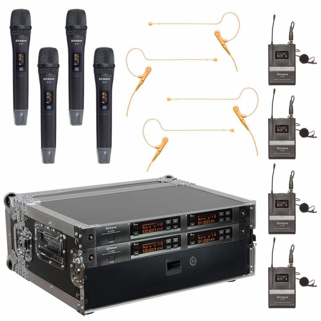 Airwave Technologies AT-RS4 4 Channel System with 4 Microphone