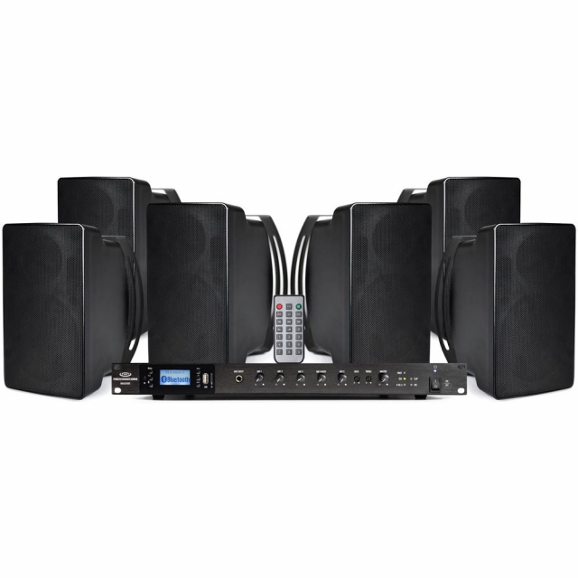 Pure Resonance Audio AWSS-6S5RMA350BT Outdoor Speaker System, 6 S5