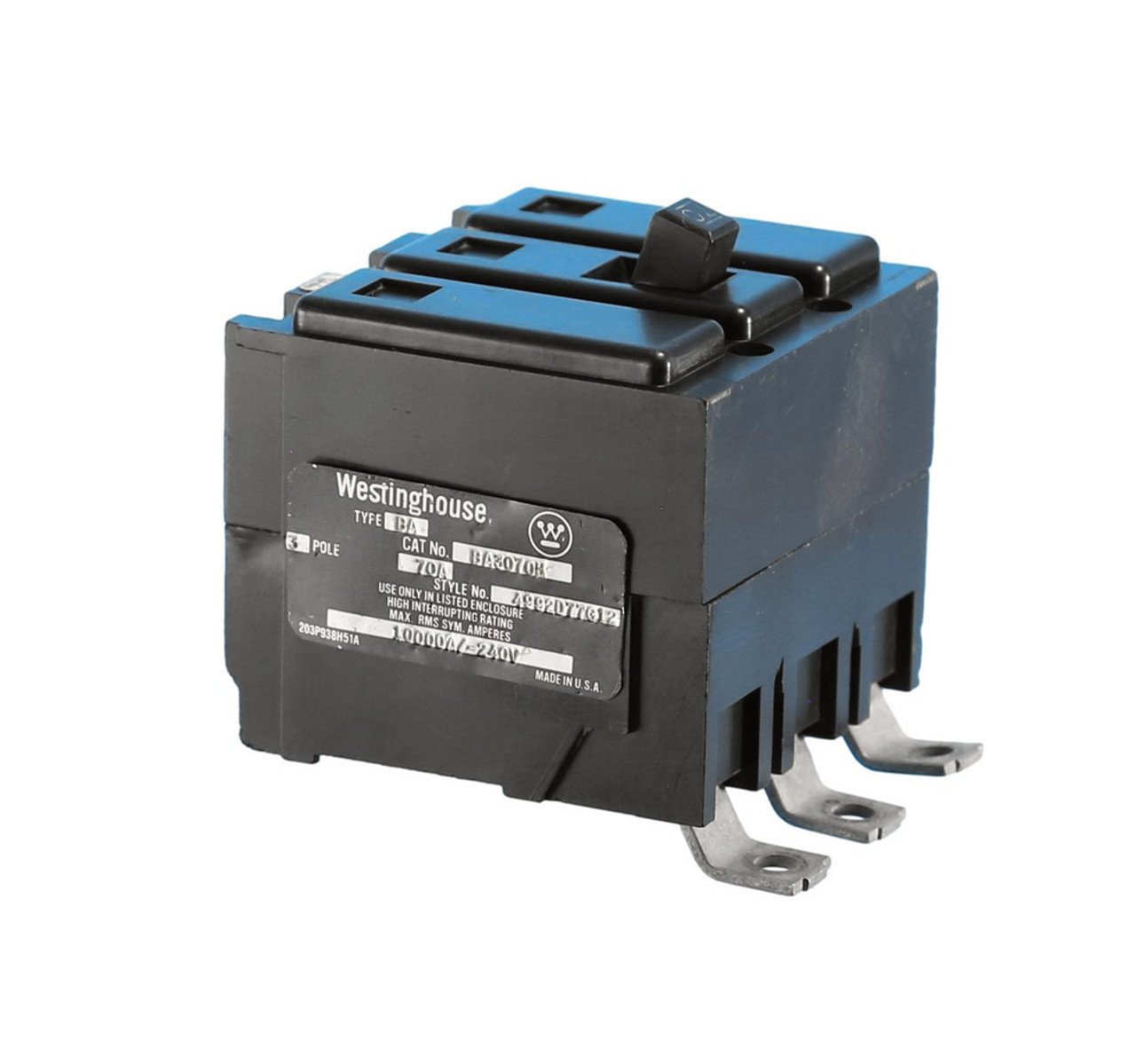 BA3060H Type BA Bolt-On Circuit Breaker, 60A, 3 Pole