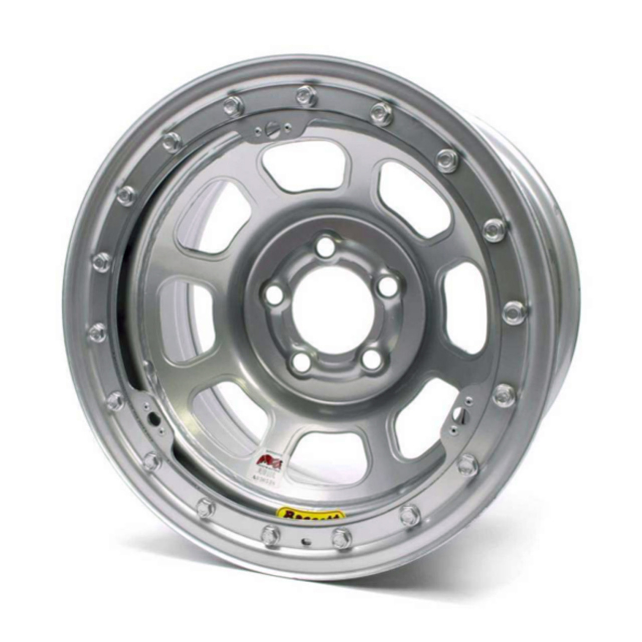 15X8 IMCA B/Lock Wheel D-Hole Silver 5x4.75 58DC4ISLK