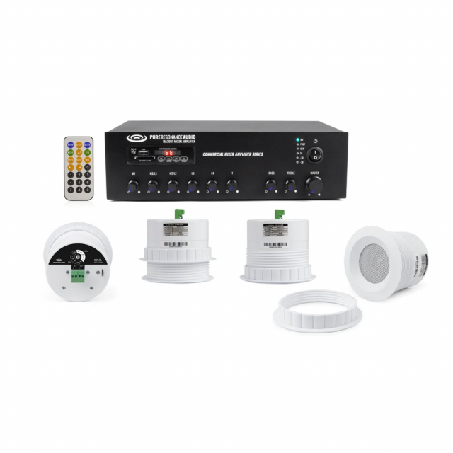 Pure Resonance Audio BMSS-4C3MA30BT Auxiliary Area Sound System, 4 C3 C