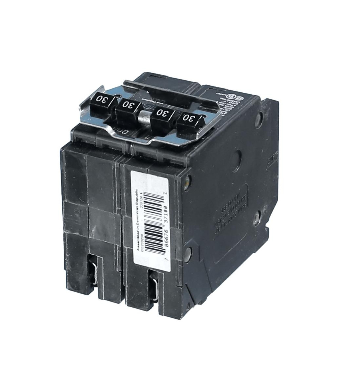 Type BRD BQ230230 Non-CTL Quad Circuit Breaker w/o Rejection Blocking
