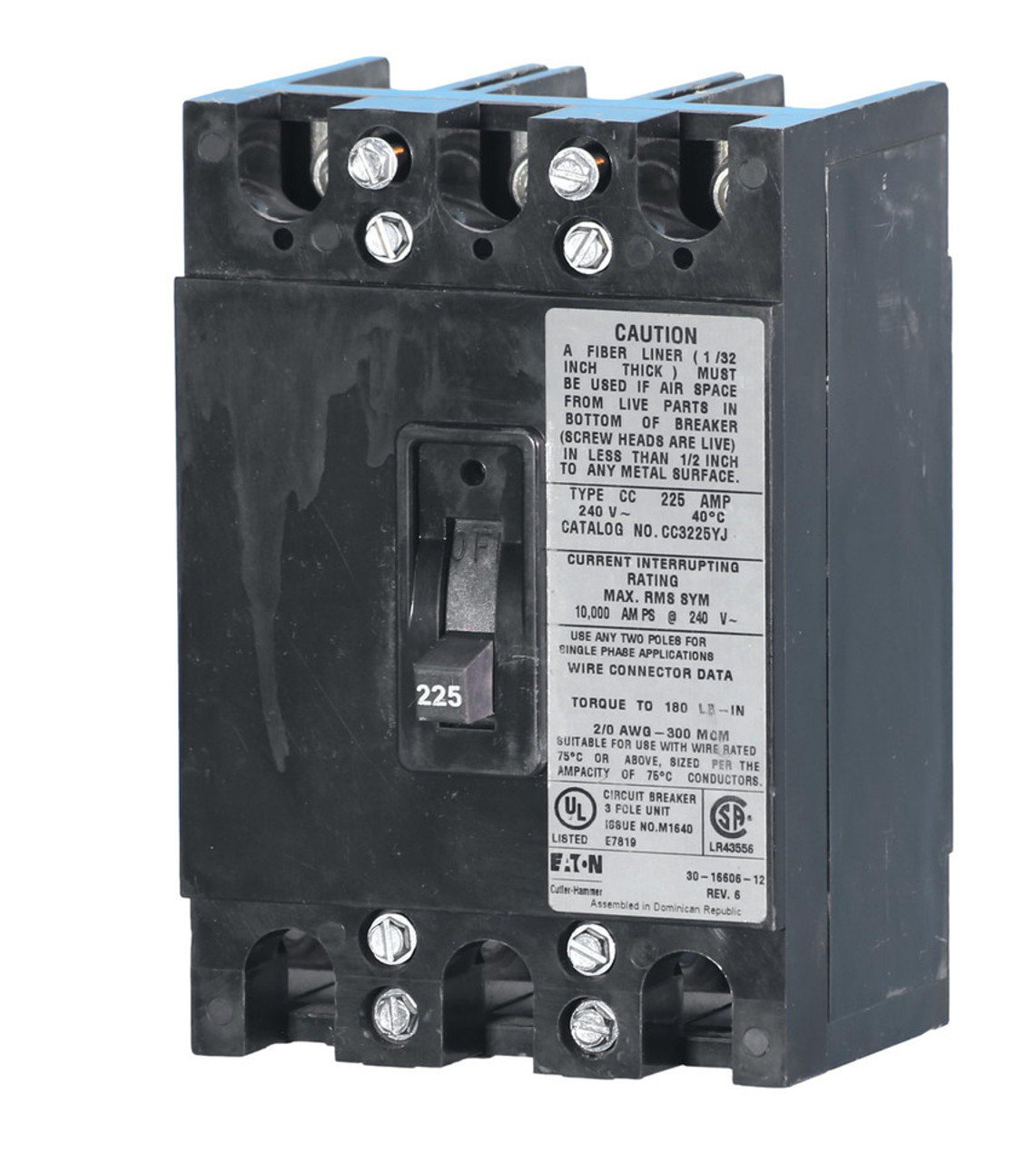CCH3225 Original Cutler-Hammer 225 Amp Circuit Breaker