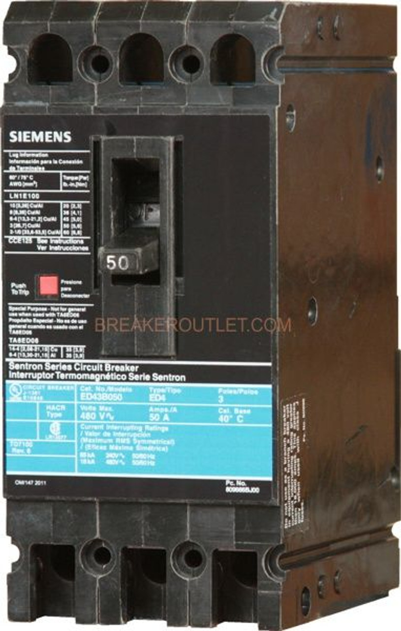 ED63B110 Type ED6 Sentron Circuit Breaker by SIEMENS