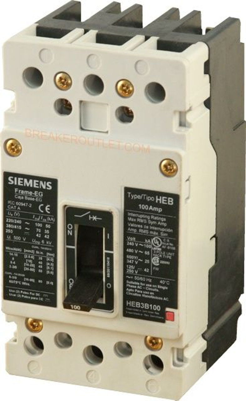 HEB1B025B Siemens Bolt-On with lugs Circuit Breaker