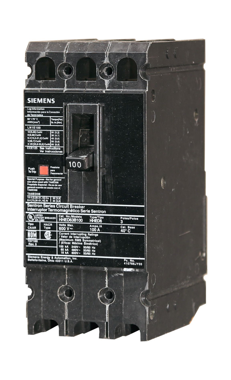 HED43B070L Type ED4 Sentron Circuit Breaker by SIEMENS
