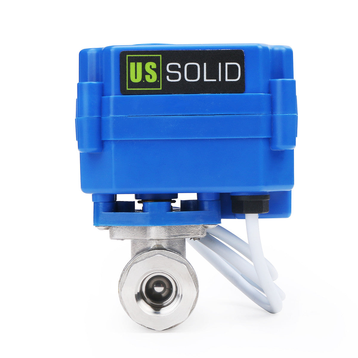 U.S. Solid Motorized Ball Valve- 1/4" Stainless Steel Electrical Ball Valve with Full Port, 9-24 V DC, 2 Wire Reverse Polarity