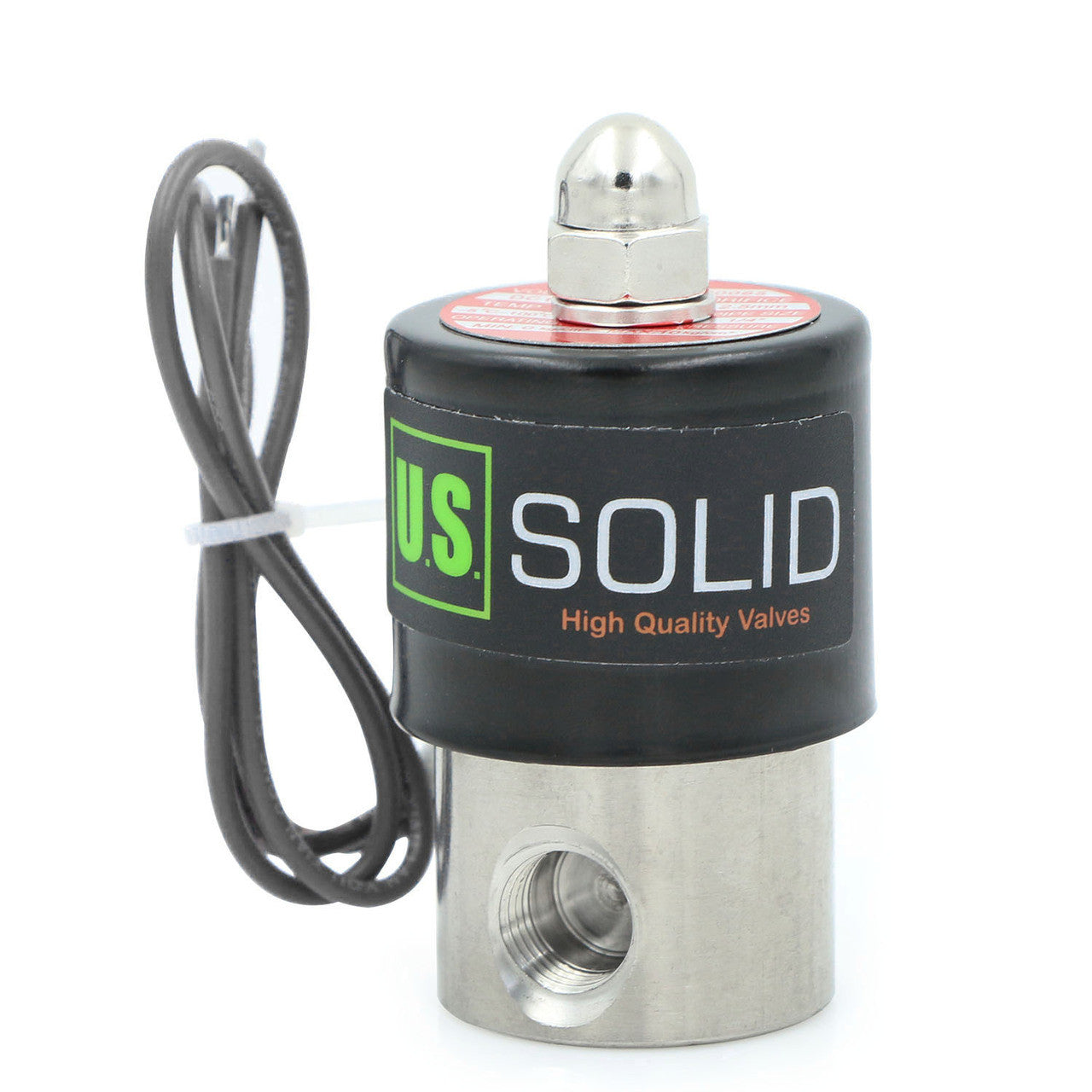 1/4" Solenoid Valve - 24V DC Stainless Steel Electric Solenoid Valve, Normally Closed, VITON Seal