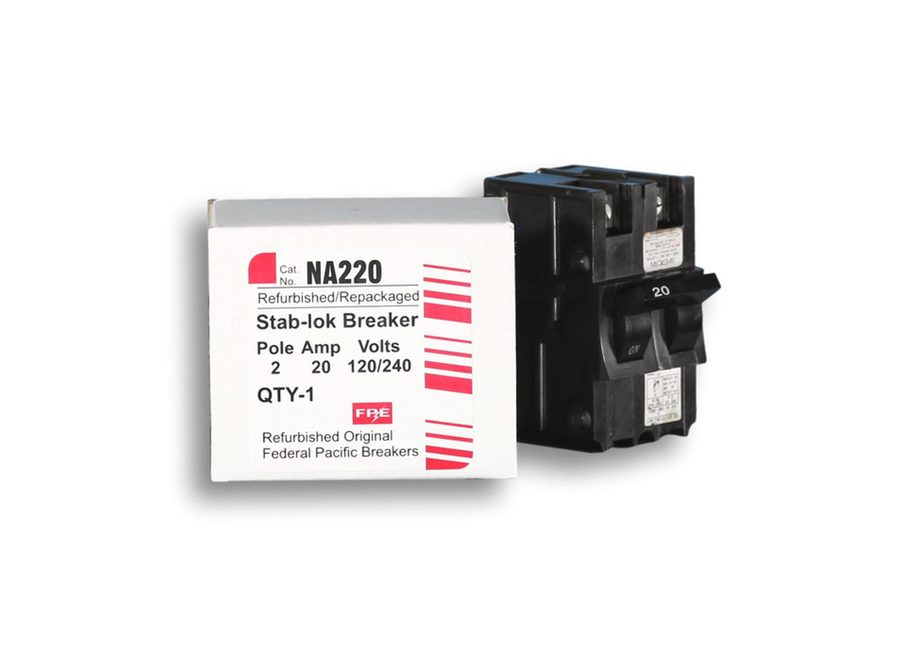 Repackaged NA215 Federal Pacific Electric Stab-Lok Circuit Breaker