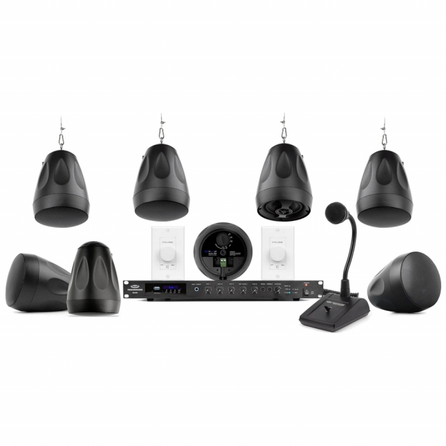 Pure Resonance Audio PGSS-8PD4RMA240BTPTT12VC100W Paging System, 8 PD4 P