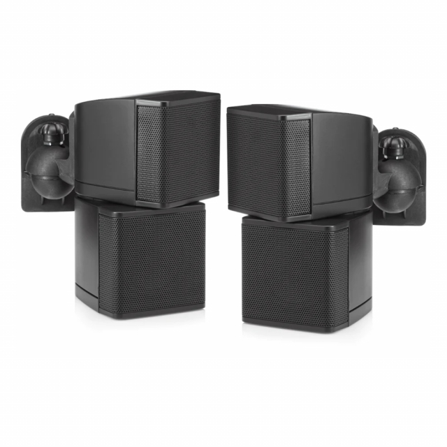 Pure Resonance Audio PRA-MC2.5B-KIT Swiveling Cube Speakers with Brackets