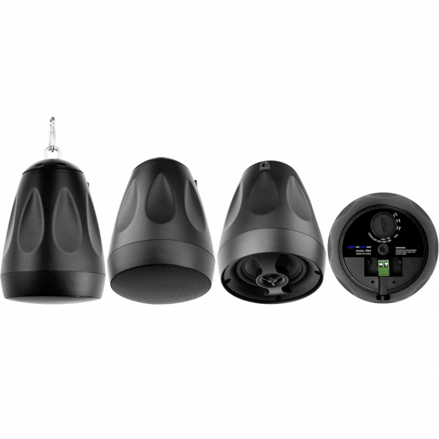 Pure Resonance Audio PRA-PD4-PAIR Pendant Speakers, Black, 4"
