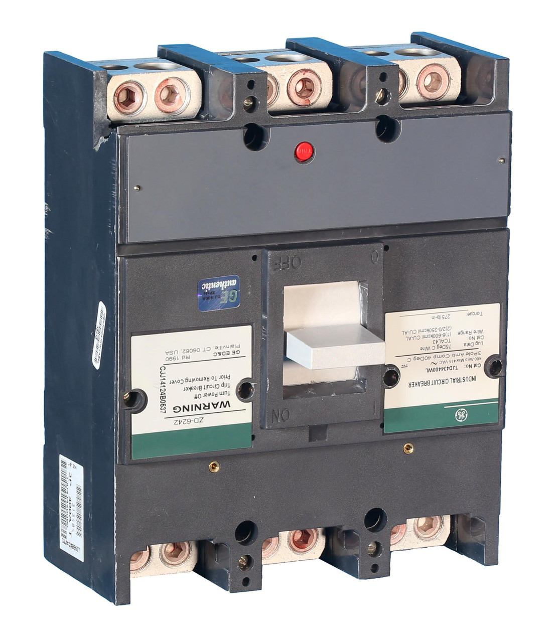 TJD434400WL TJD Frames are 415 Volt, 400 Amp Circuit Breaker w/Lugs