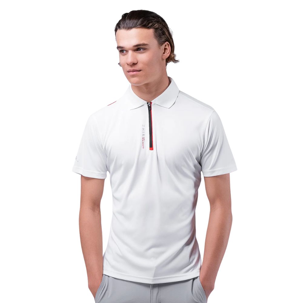 Zhik UV Active Zip Sports Polo - White (ATP-0085-M-WHT-LLL)