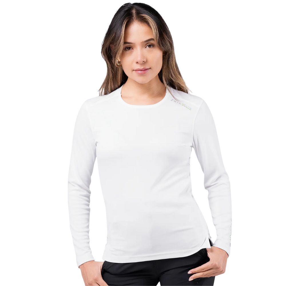 Zhik T-Shirt - UV Active Long Sleeve - White (Women) (ATP-0070-W-WHT-LLL)