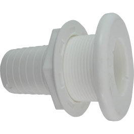 1-1/2 inch Hose Barb White Plastic Thru Hull | Evinrude/Johnson 504294