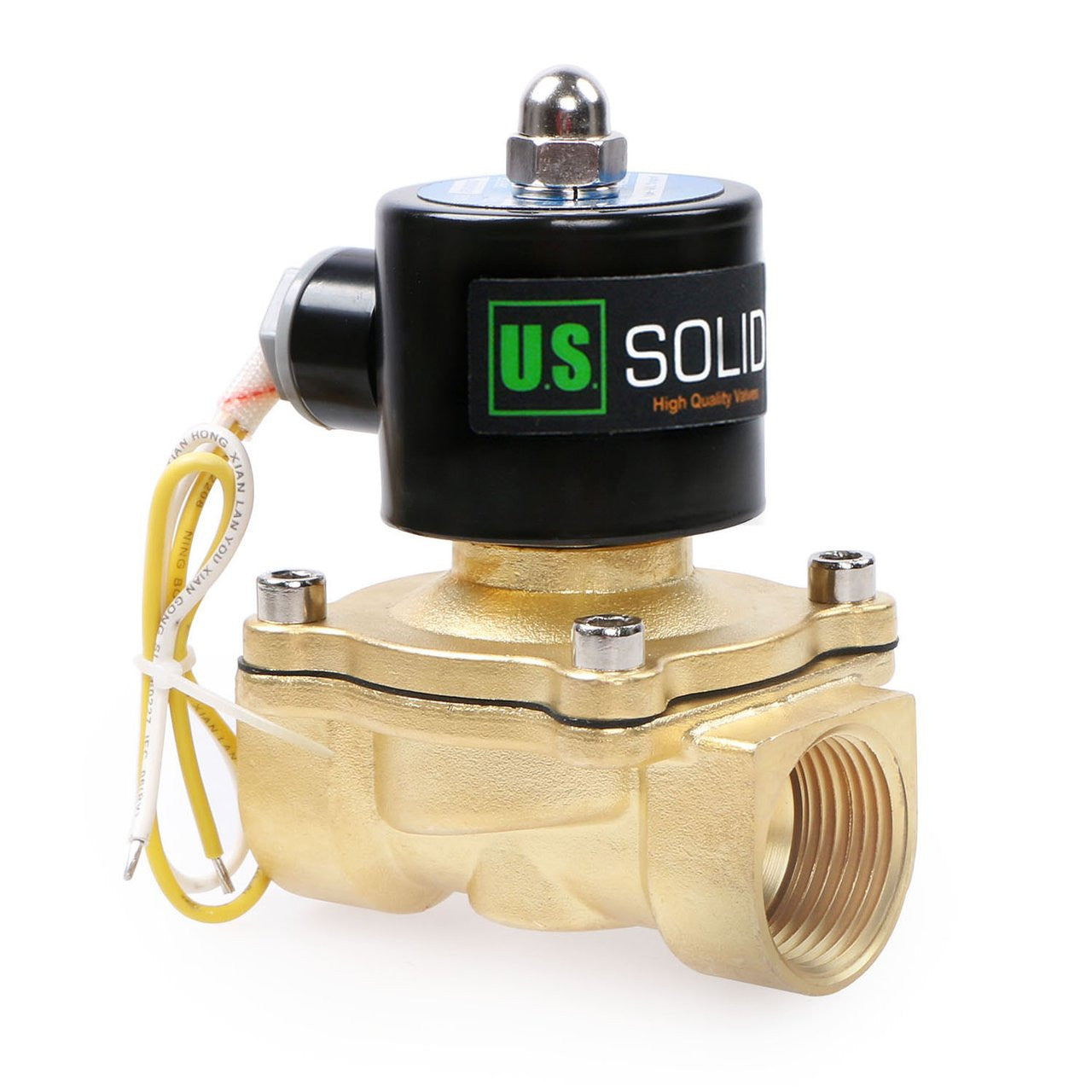 1" Solenoid Valve - 110V AC Electric Brass Solenoid Valve, Normally Closed, VITON SEAL